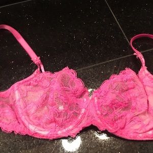 Pink Victoria Secret lace bra